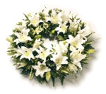 Wreath Lillies White and Green